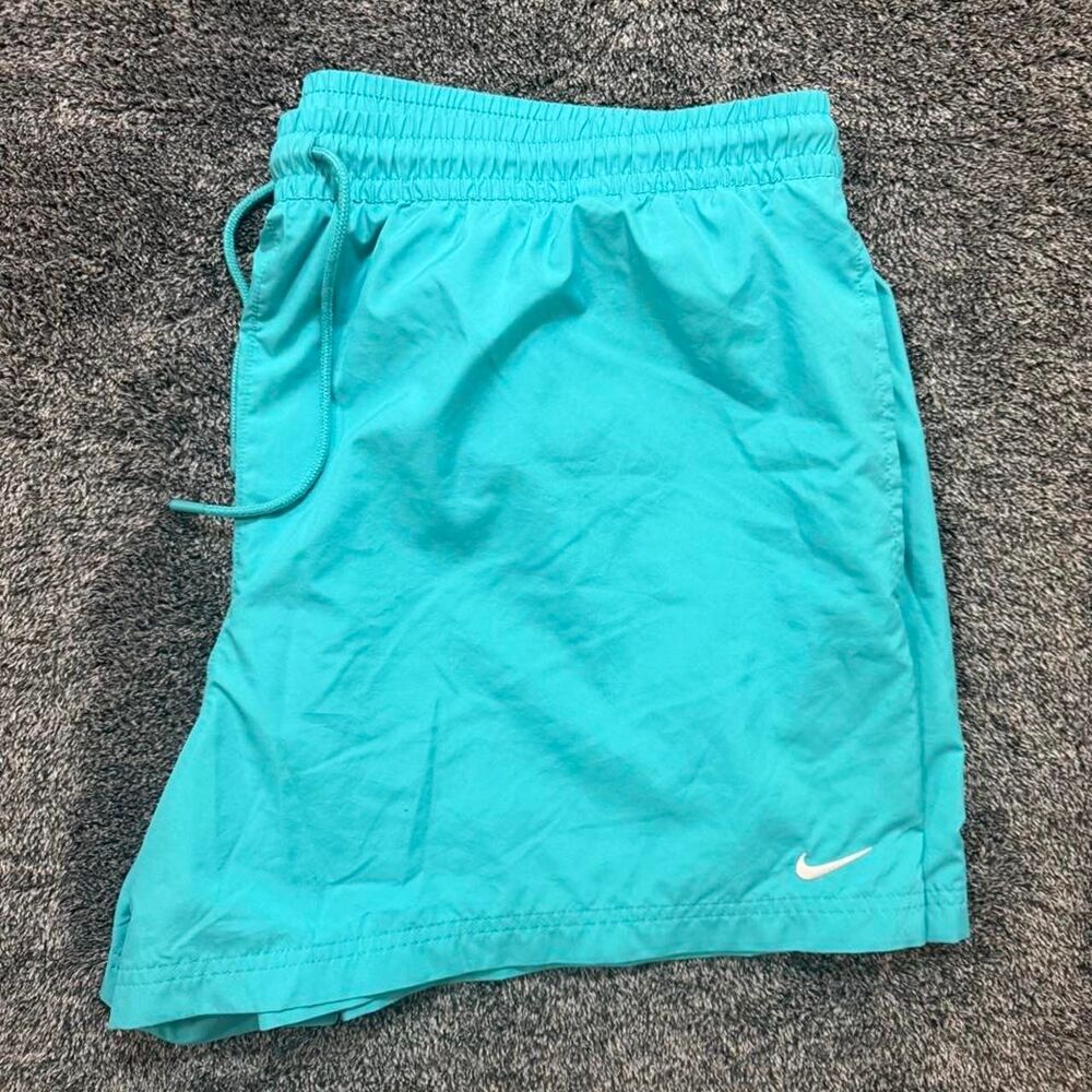 Nike light blue shorts embroidered swoosh sports Size XXL